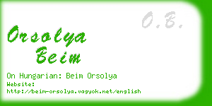 orsolya beim business card